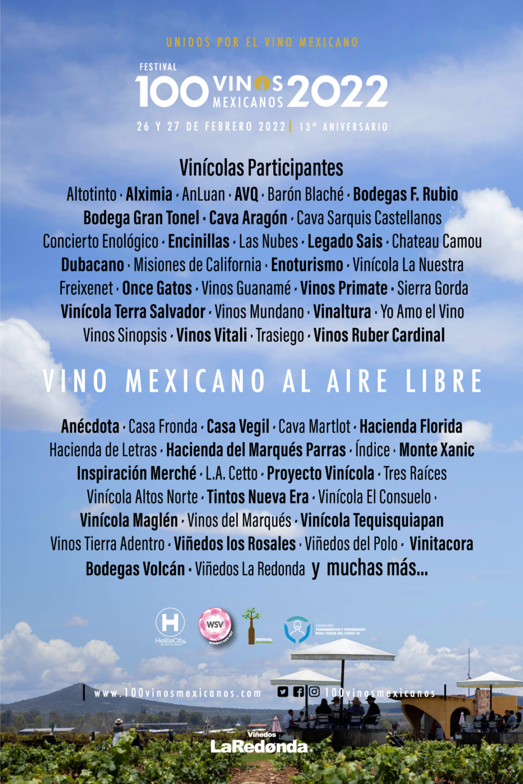 El festival 100 vinos mexicanos está de regreso en viñedos La Redonda –  Buenos Vinos